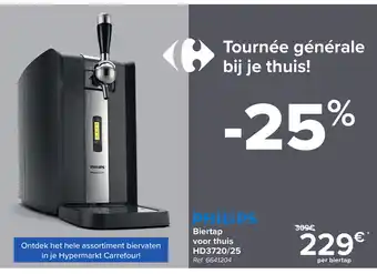 Carrefour Philips Biertap voor huis | HD3720/25 aanbieding