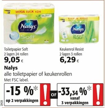 Colruyt Nalys toiletpapier aanbieding