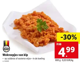 Lidl Wokreepjes  van kip 600g aanbieding