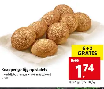 Lidl Knapperige tijgerpistolets 8 x 65 g aanbieding