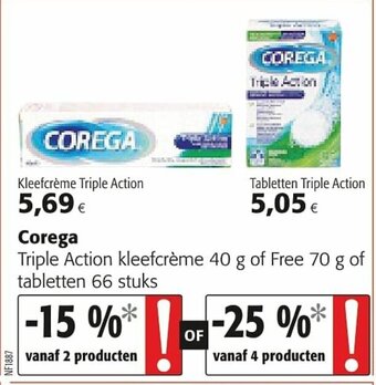Colruyt Corega Triple Action aanbieding