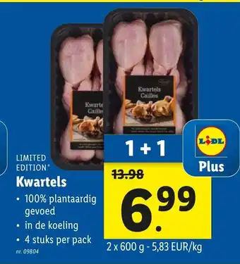 Lidl Kwartels 2x600 g aanbieding