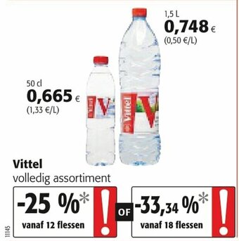 Colruyt Vittel volledig assortiment aanbieding