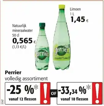 Colruyt Perrier volledig assortiment aanbieding