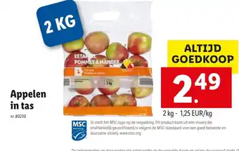 Lidl Appelen in tas 2kg aanbieding