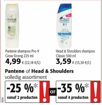 Colruyt Pantene of Head & Shoulders aanbieding