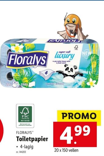 Lidl Floralys Toiletpapier aanbieding