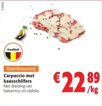 Colruyt Carpaccio met kaasschilfers aanbieding