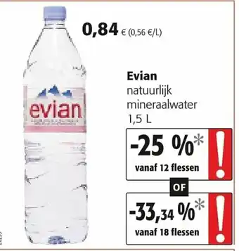 Colruyt Evian 1.5L aanbieding