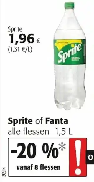 Colruyt Sprite 1.5L aanbieding