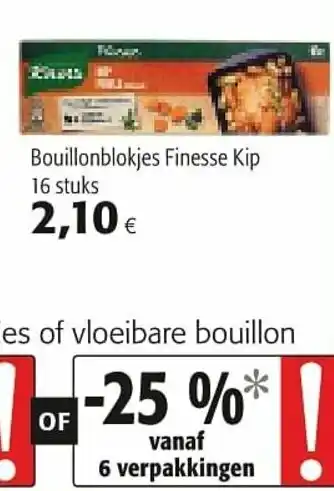 Colruyt Knorr Bouillonblokjes Finesse kip 16st aanbieding