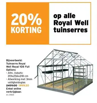 GAMMA Tuinserre Royal Well Royal 108 Full Options 319x256x218cm aanbieding