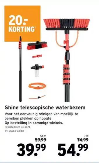Shine telescopische waterbezem4,6 cm