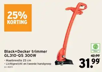 GAMMA Black+Decker trimmer GL310 QS 300W aanbieding