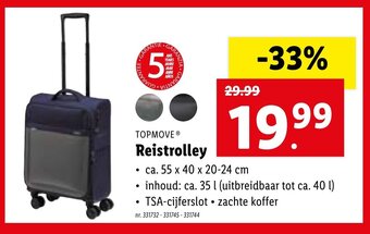 Lidl Topmove Reistrolley aanbieding