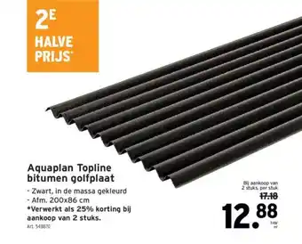 GAMMA Aquaplan Topline bitumen golfplaat 200x86 cm aanbieding