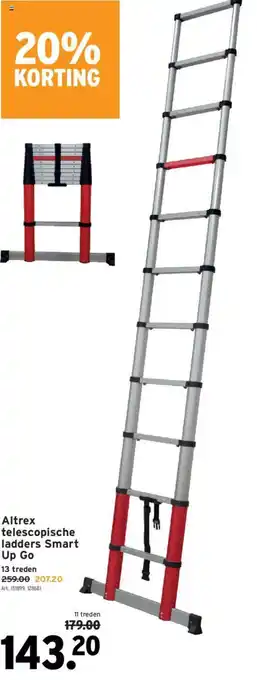 GAMMA Altrex telescopische ladders Smart Up Go aanbieding