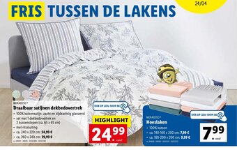 Lidl Meradiso Draaibaar satijnen dekbedovertrek aanbieding