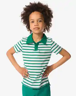 HEMA HEMA Kinder Polo Strepen Groen (groen) aanbieding