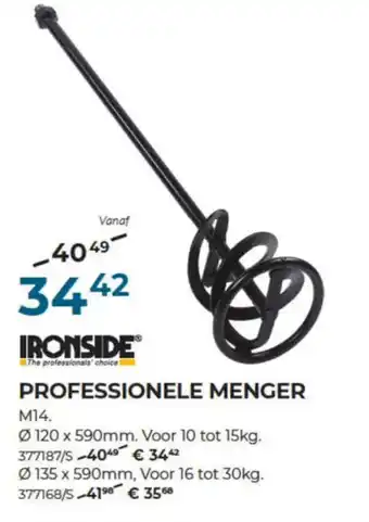IRONSIDE PROFESSIONELE MENGER Ø120 x 590mm