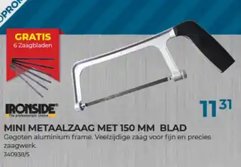 Meno Pro IRONSIDE MINI METAALZAAG MET 150 MM BLAD aanbieding