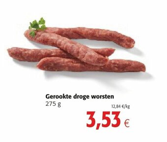 Colruyt Gerookte droge worsten 275g aanbieding