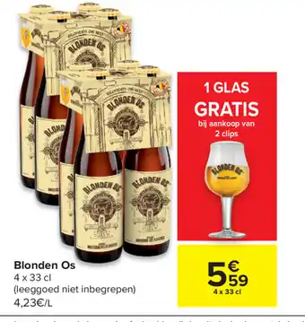 Carrefour Blonden Os 4*330ml aanbieding