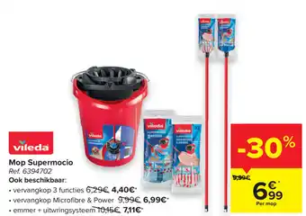 Carrefour Vileda Mop Supermocio aanbieding