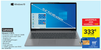 Carrefour Lenovo IdeaPad 3 15ITL aanbieding
