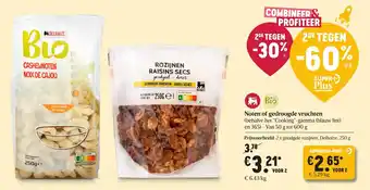 Delhaize Noten of gedroogde vruchten 50-600g aanbieding
