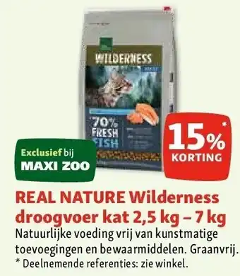 Maxi Zoo REAL NATURE Wilderness droogvoer kat 2,5 kg - 7 kg aanbieding