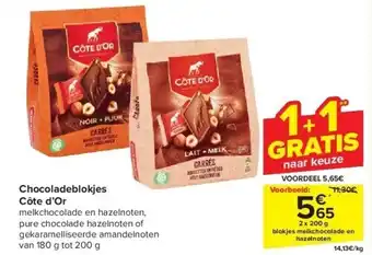 Carrefour Chocoladeblokjes Côte d’Or aanbieding