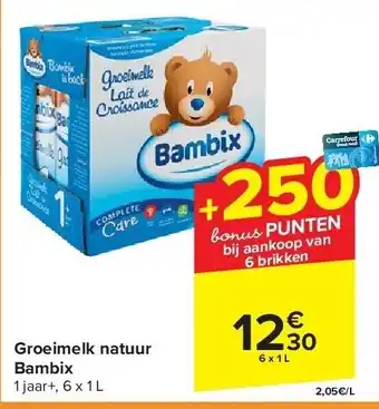 Carrefour Groeimelk natuur Bambix aanbieding