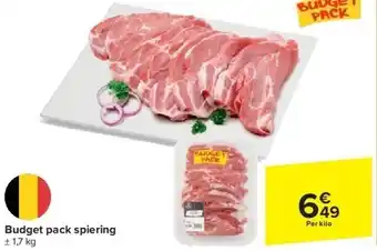 Carrefour Budget pack spiering aanbieding