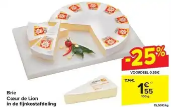 Carrefour Brie Cœur de Lion in de fi jnkostafdeling aanbieding