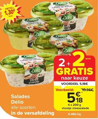 Carrefour Salades Délio aanbieding