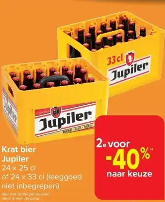 Carrefour Krat bier Jupiler aanbieding