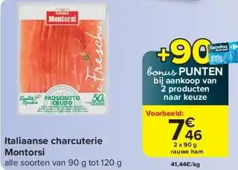 Carrefour Italiaanse charcuterie Montorsi aanbieding