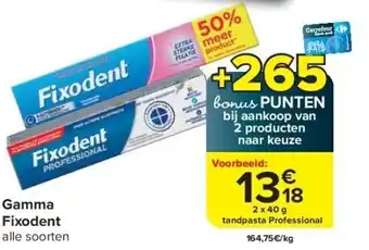 Carrefour Gamma Fixodent aanbieding
