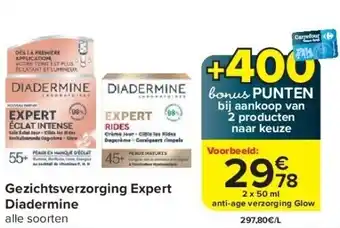 Carrefour Gezichtsverzorging Expert Diadermine aanbieding