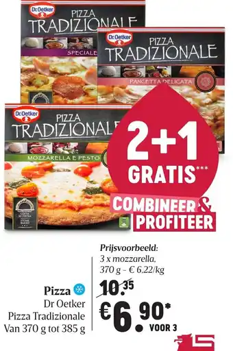 Delhaize Dr. Oetker Tradizionale Pizza 3*370-385g aanbieding