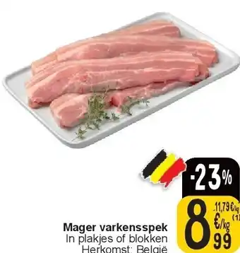 Cora Mager varkensspek aanbieding