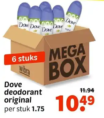 Wibra Dove deodorant original aanbieding