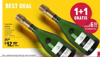 Delhaize Perelada Cuvee Especial Cava Brut natuur 2*750ml aanbieding