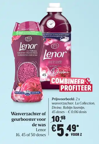 Delhaize Lenor wasverzachter of geurbooster voor de was 2st aanbieding