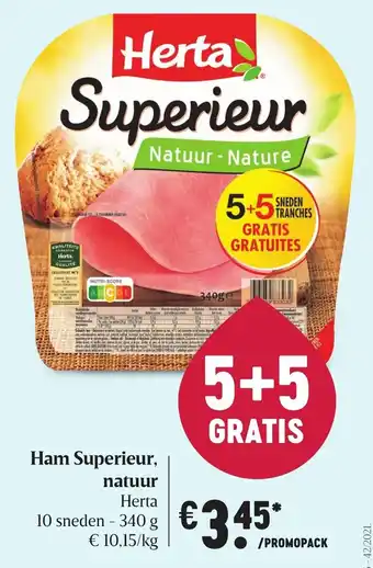 Herta Superieur natuur 340g
