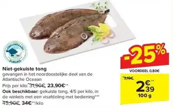 Carrefour Niet-gekuiste tong aanbieding
