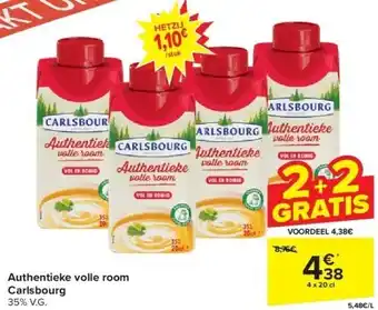 Carrefour Authentieke volle room Carlsbourg aanbieding