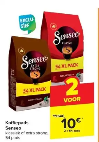 Carrefour Ko epads Senseo aanbieding