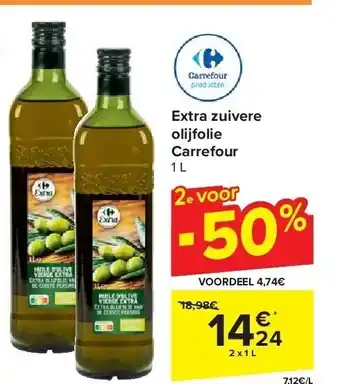 Carrefour Extra zuivere olijfolie Carrefour aanbieding